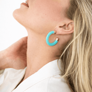 Robins Egg Hoop Earrings – Large - KJ Clothier