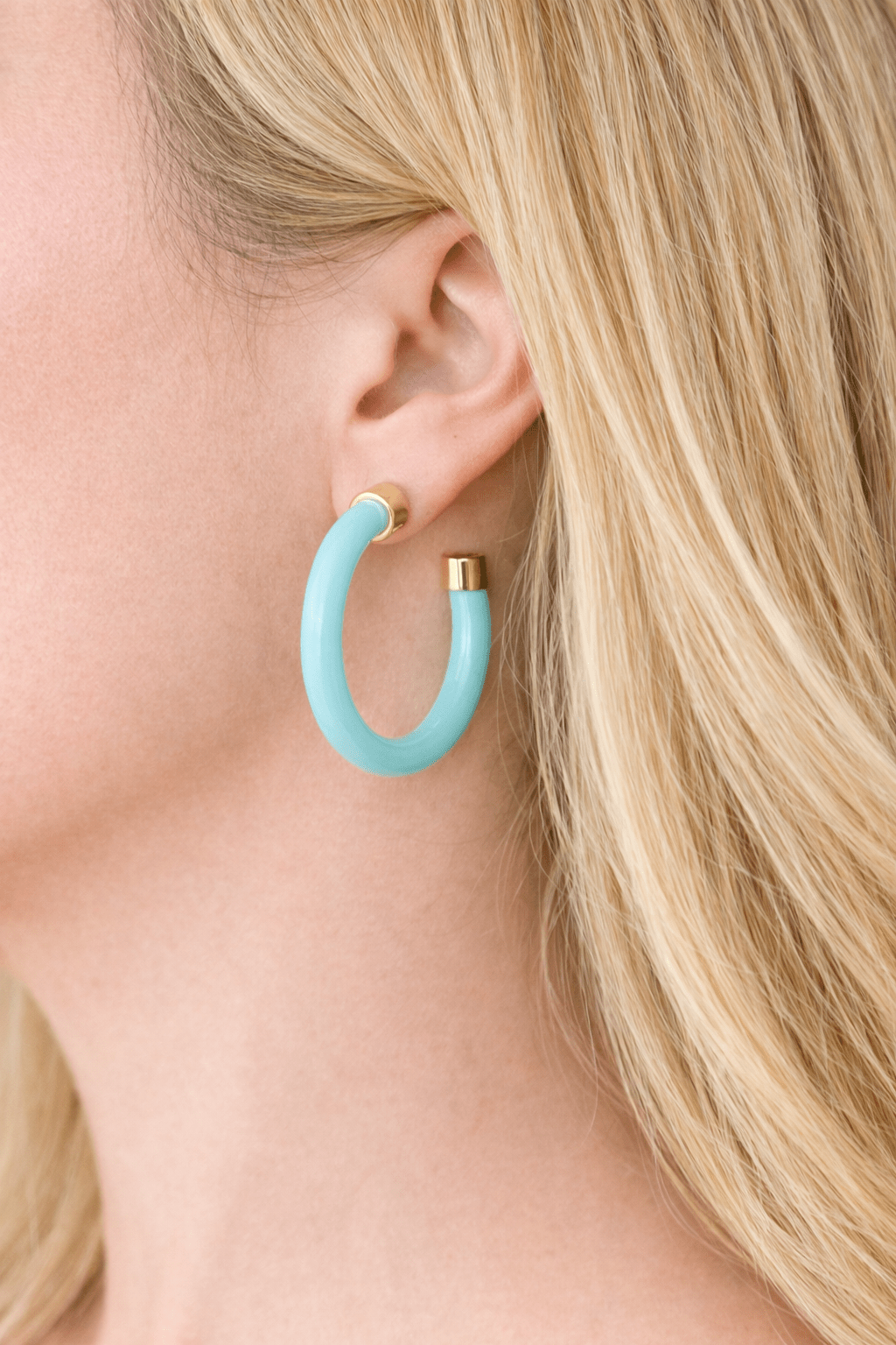 Robins Egg Hoop Earrings – Large - KJ Clothier