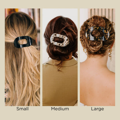 Round Flat Hair Clip | Small | Tortoise - KJ Clothier