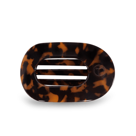 Round Flat Hair Clip | Small | Tortoise - KJ Clothier
