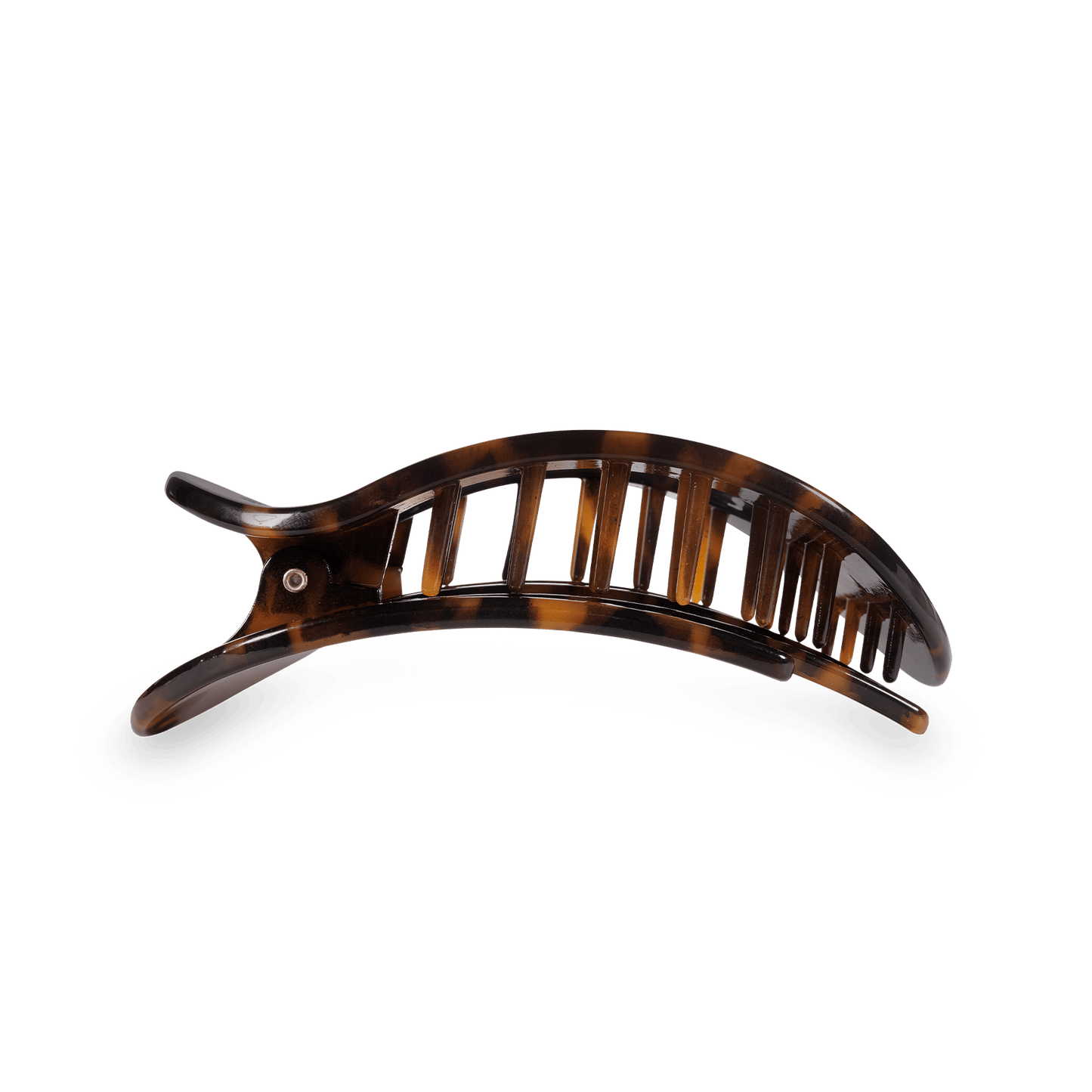 Round Flat Hair Clip | Small | Tortoise - KJ Clothier