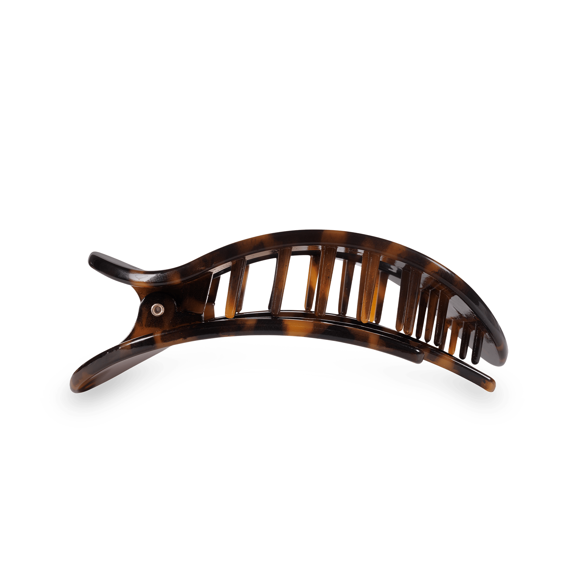Round Flat Hair Clip | Small | Tortoise - KJ Clothier