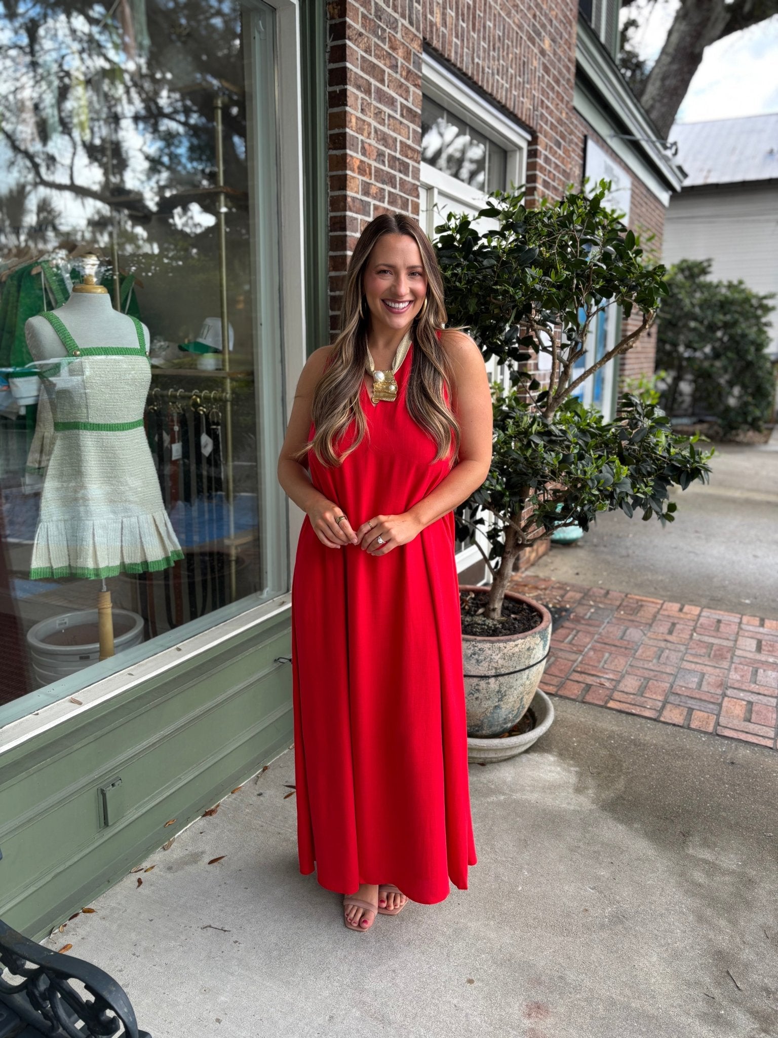 Rubi Halter Neck Maxi Dress - KJ Clothier