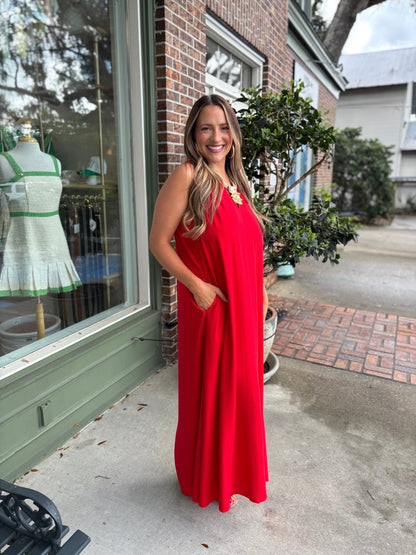 Rubi Halter Neck Maxi Dress - KJ Clothier