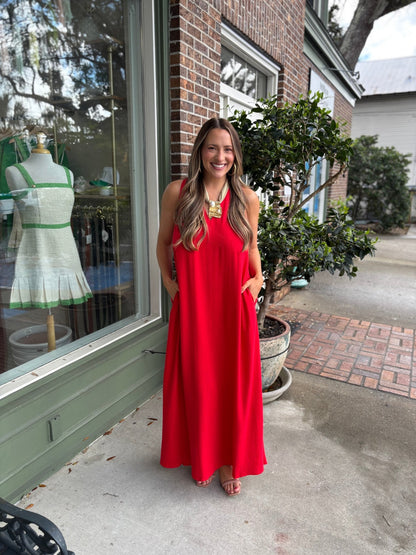 Rubi Halter Neck Maxi Dress - KJ Clothier