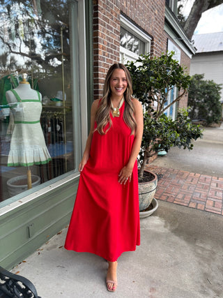 Rubi Halter Neck Maxi Dress - KJ Clothier