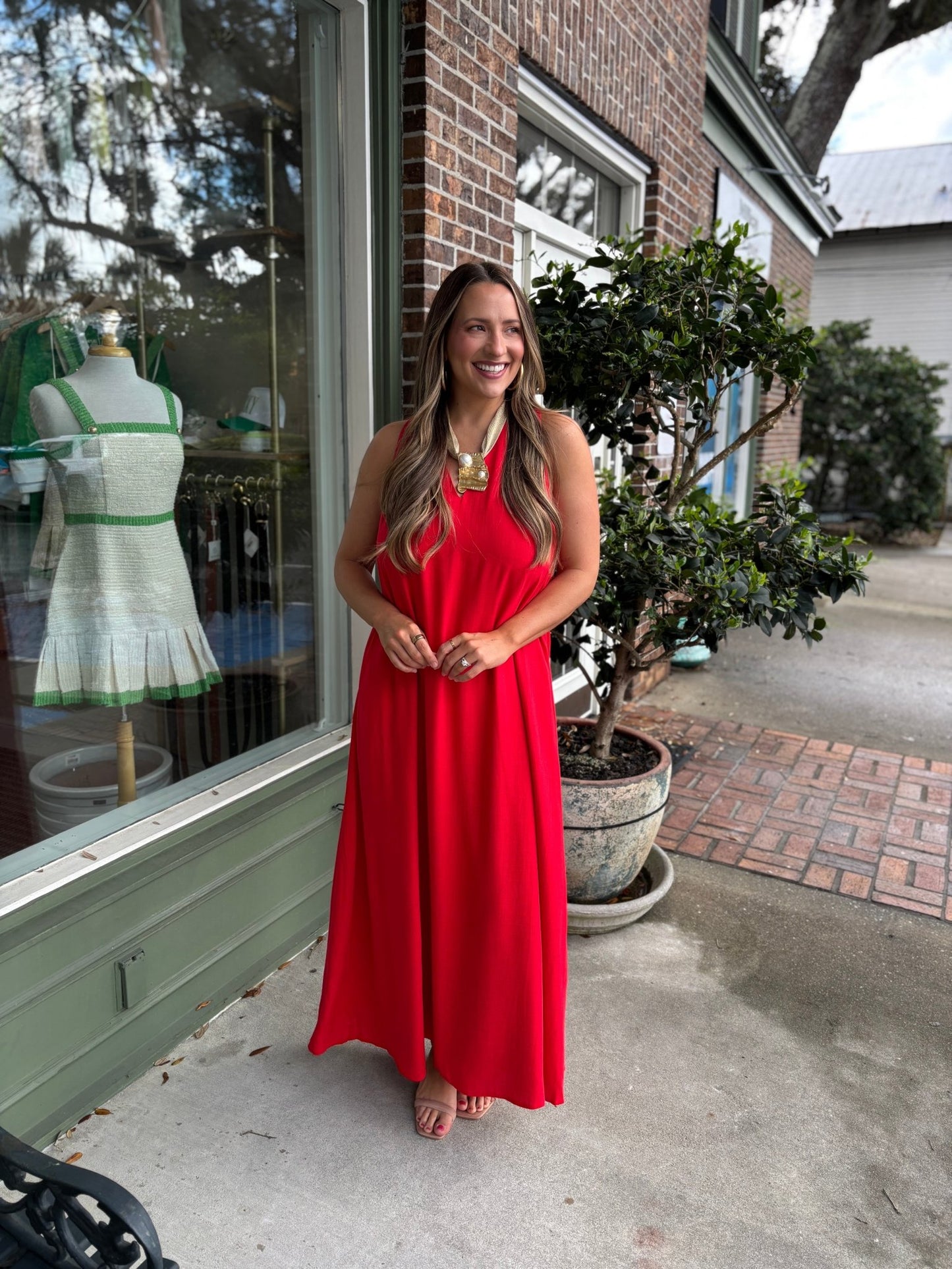 Rubi Halter Neck Maxi Dress - KJ Clothier