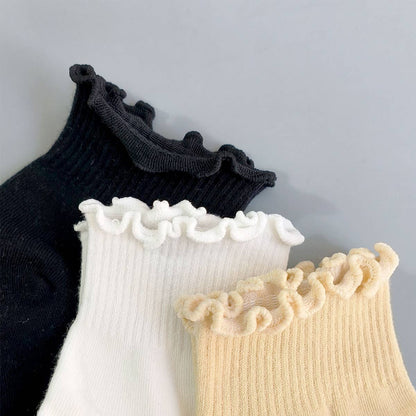 Ruffle Socks - Khaki - KJ Clothier