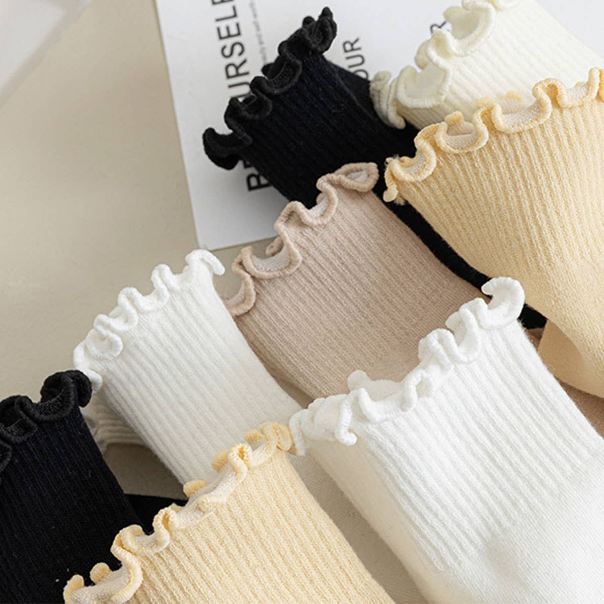 Ruffle Socks - White - KJ Clothier