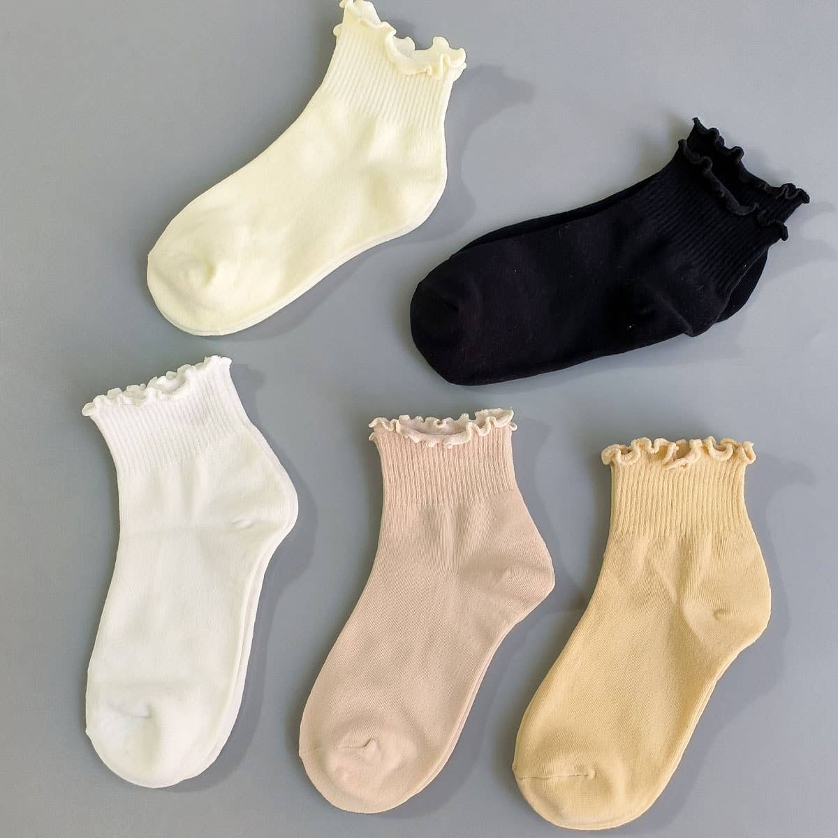 Ruffle Socks - White - KJ Clothier