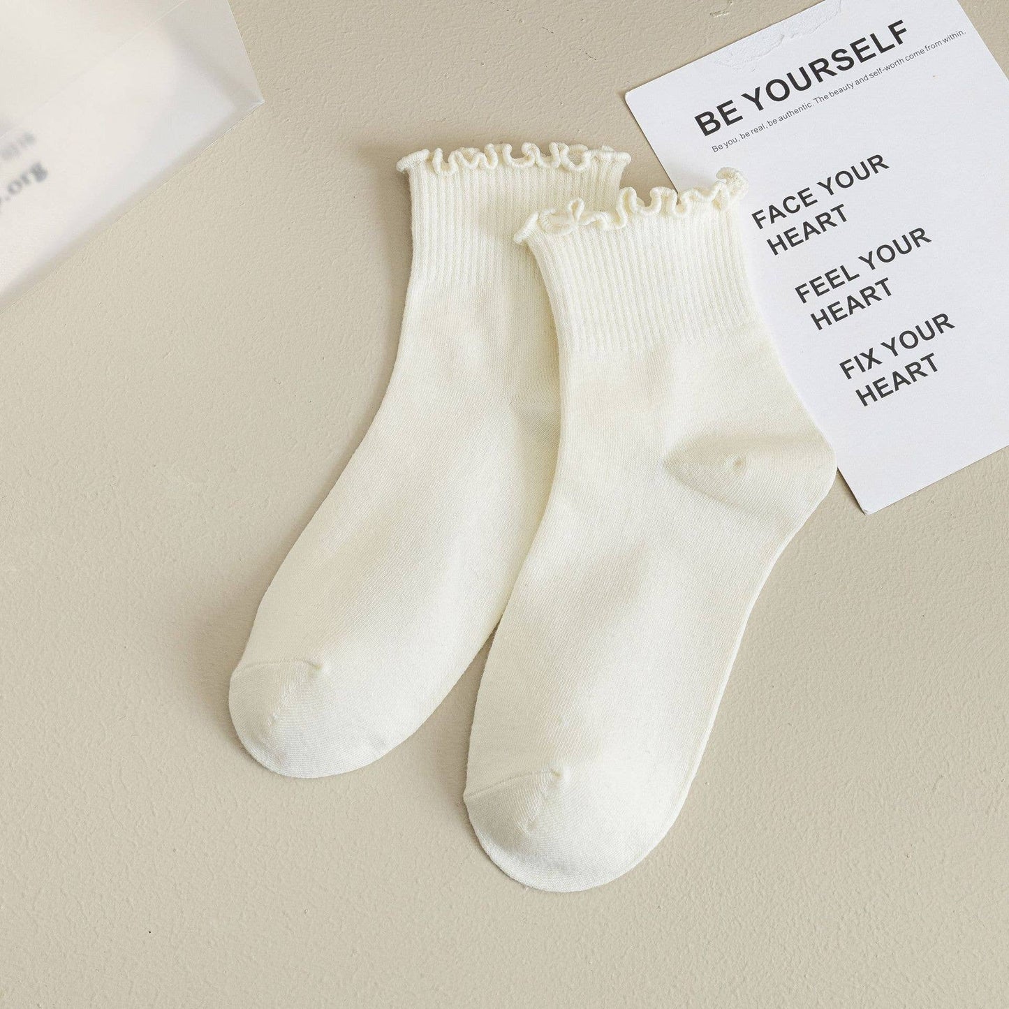 Ruffle Socks - White - KJ Clothier