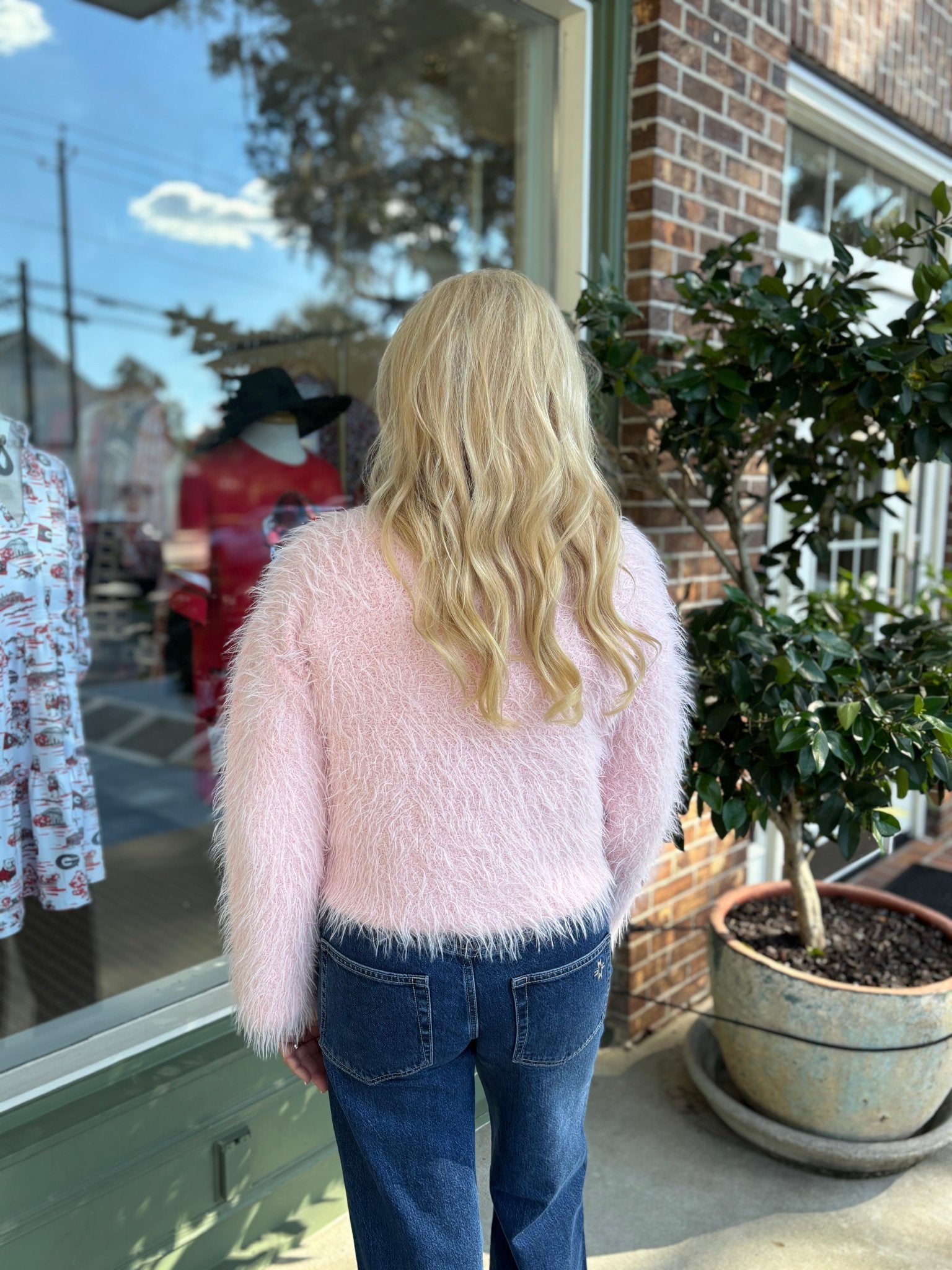 Shaggy Sweater - Light Pink - KJ Clothier