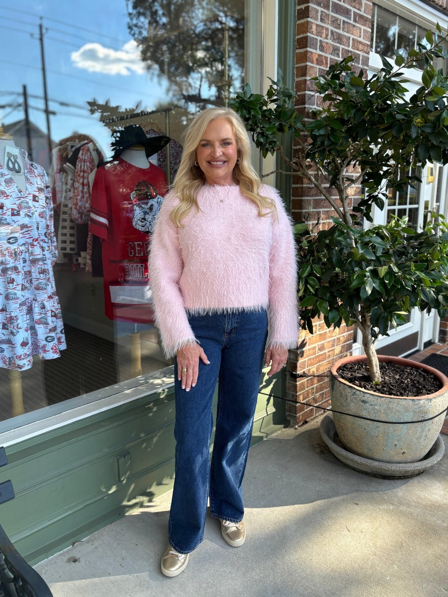 Shaggy Sweater - Light Pink - KJ Clothier