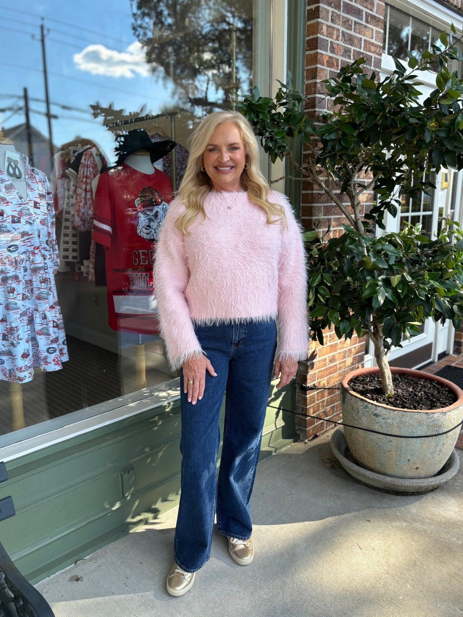 Shaggy Sweater - Light Pink - KJ Clothier