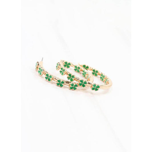 Caroline Hill - Shamrock Hoop Earring