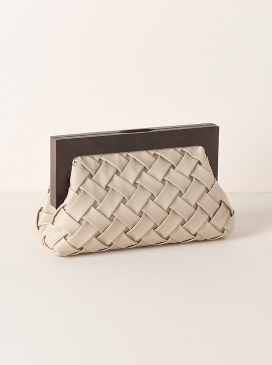 Shira Leah - Charlotte Frame Clutch - Ivory - KJ Clothier
