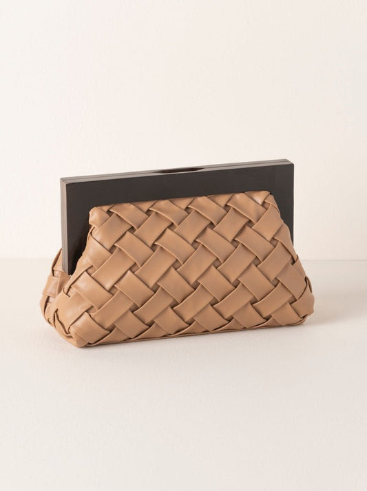 Shira Leah - Charlotte Frame Clutch - Tan - KJ Clothier