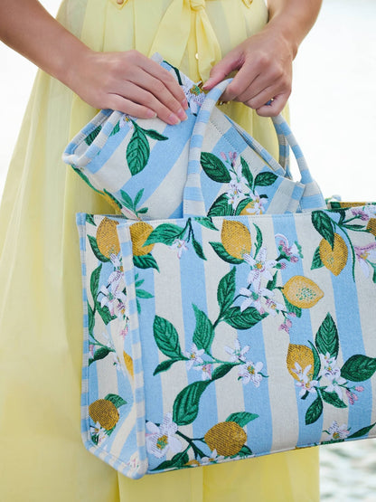 Shiraleah - Lemon Stripe Jacquard Wristlet - KJ Clothier