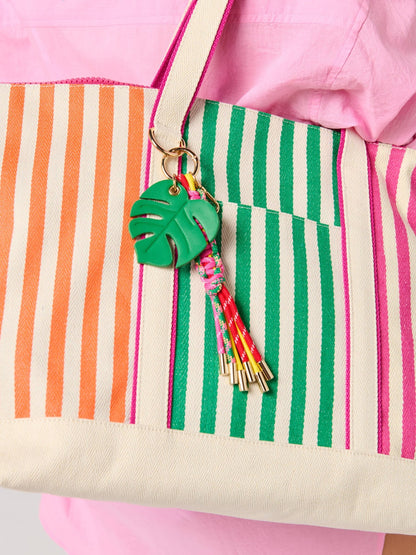 Shiraleah - Palm Leaf Beaded Bag Charm - KJ Clothier