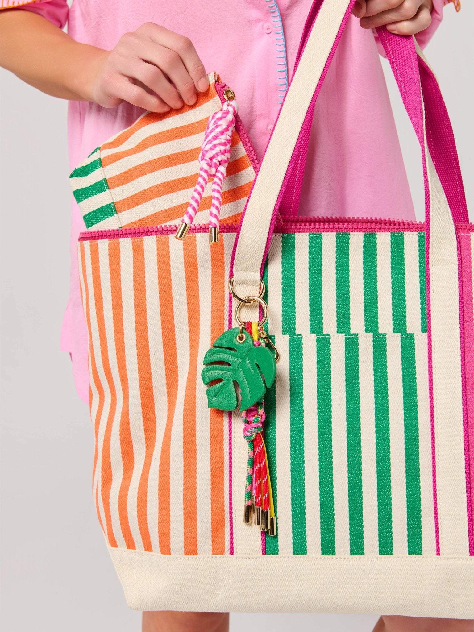Shiraleah - Palm Leaf Beaded Bag Charm - KJ Clothier