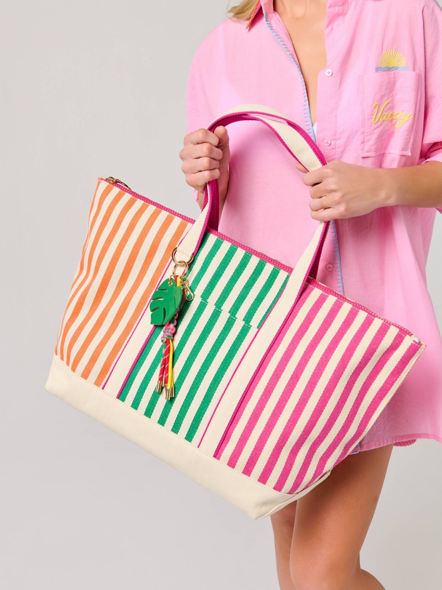 Shiraleah - Palm Leaf Beaded Bag Charm - KJ Clothier