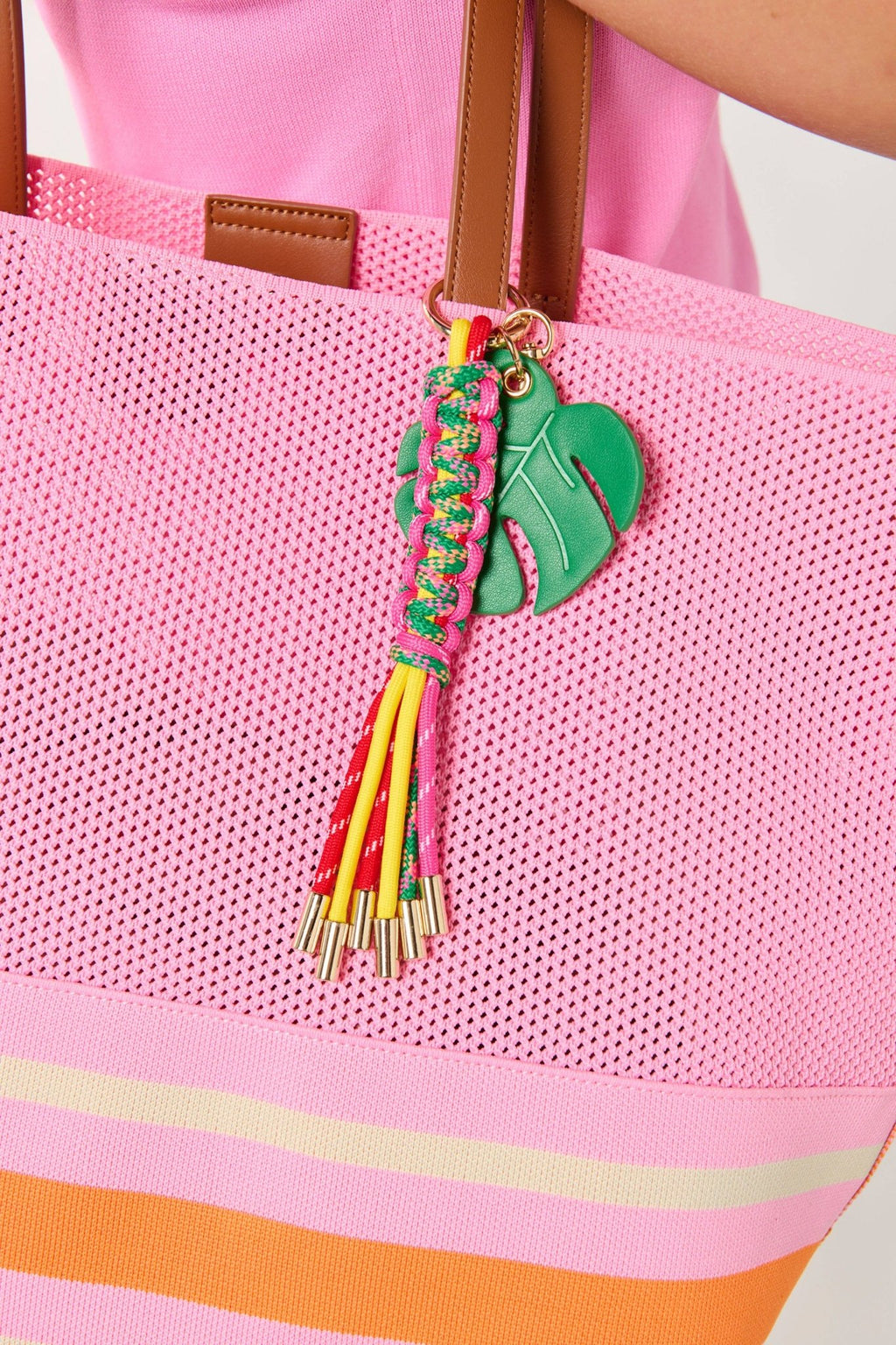 Shiraleah - Palm Leaf Beaded Bag Charm - KJ Clothier