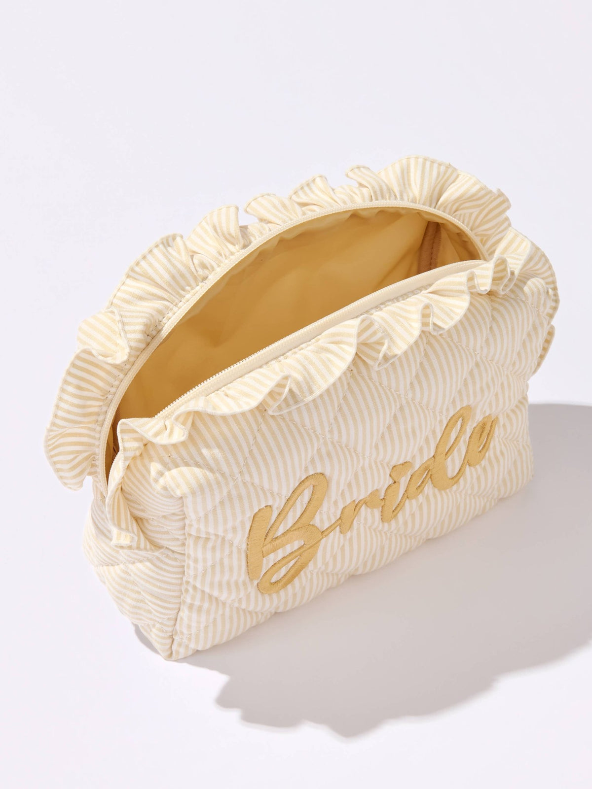 Shiraleah - Ruffle "Bride" Large Zip Pouch - KJ Clothier