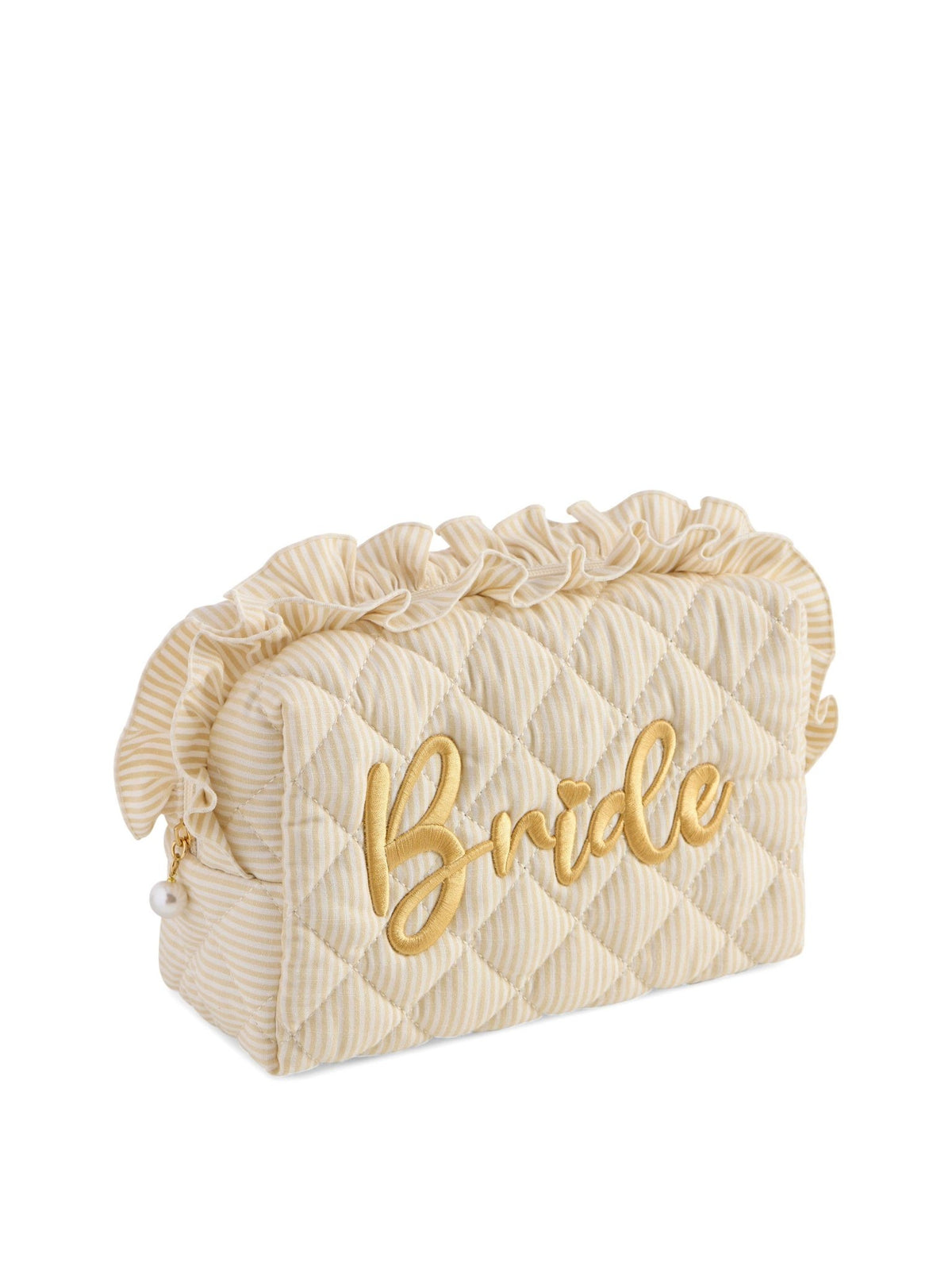 Shiraleah - Ruffle "Bride" Large Zip Pouch - KJ Clothier