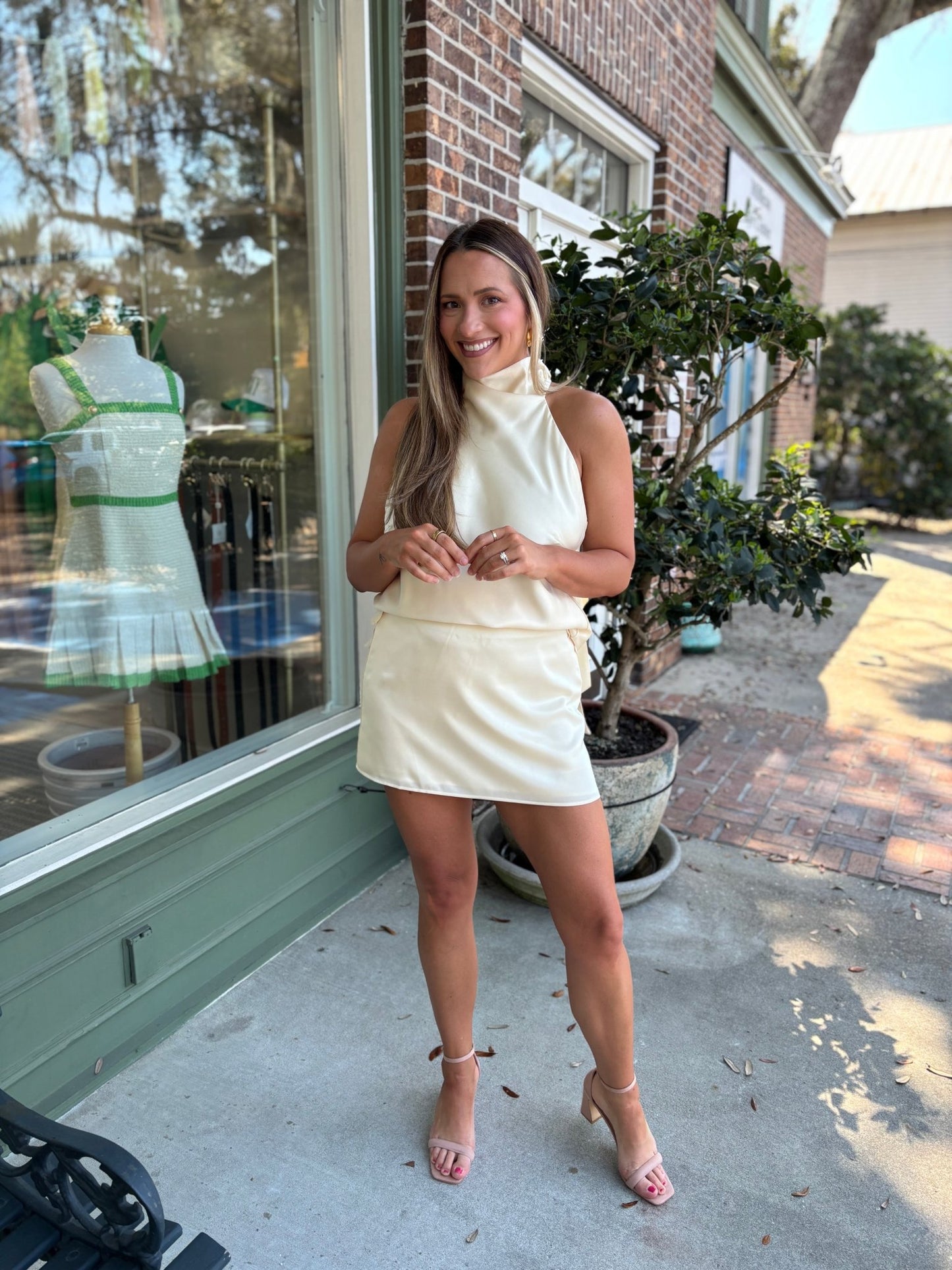 Show Me Your MuMu - All Night Skort - Butter Luxe Satin - KJ Clothier