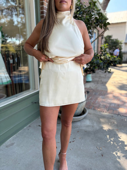 Show Me Your MuMu - All Night Skort - Butter Luxe Satin - KJ Clothier