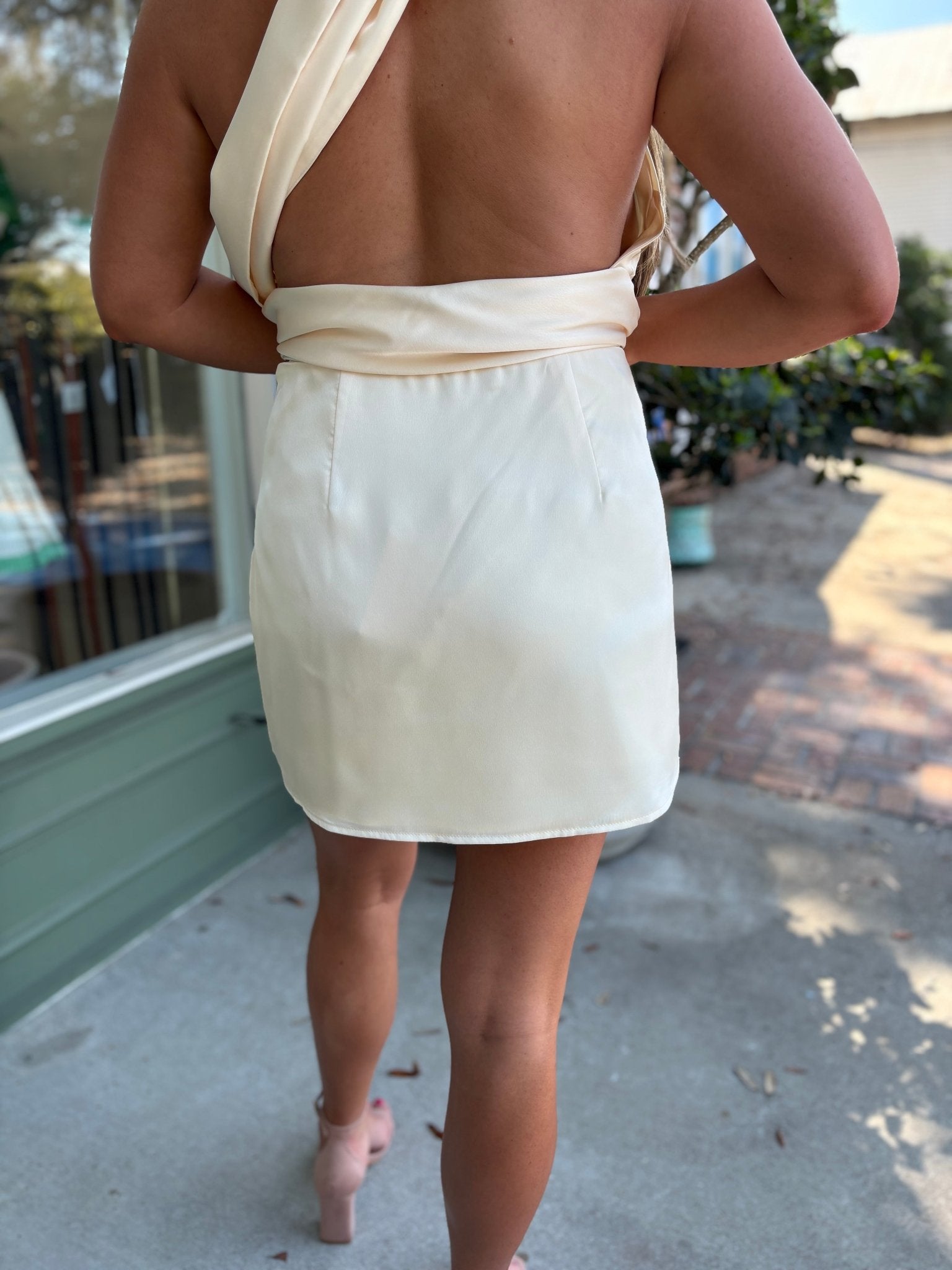 Show Me Your MuMu - All Night Skort - Butter Luxe Satin - KJ Clothier