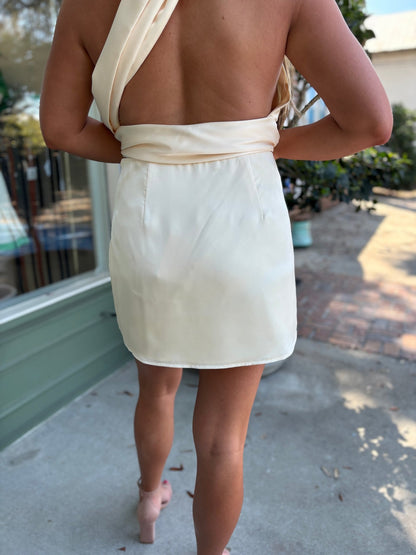 Show Me Your MuMu - All Night Skort - Butter Luxe Satin - KJ Clothier