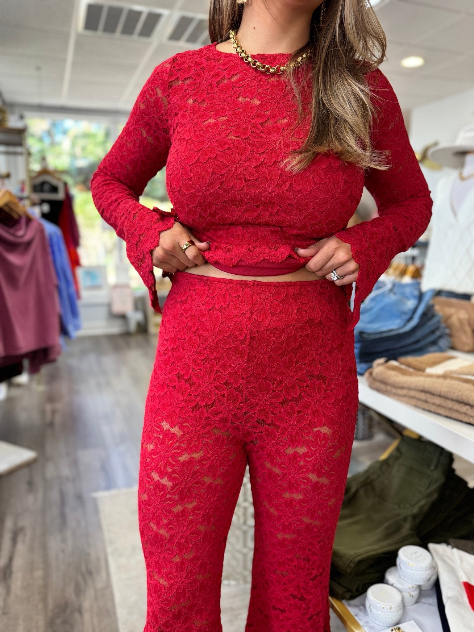 Show Me Your MuMu - Bowie Bells - Radiant Red Lace - KJ Clothier