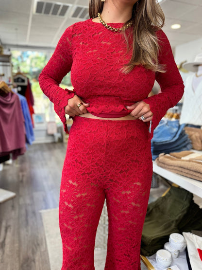 Show Me Your MuMu - Bowie Bells - Radiant Red Lace - KJ Clothier
