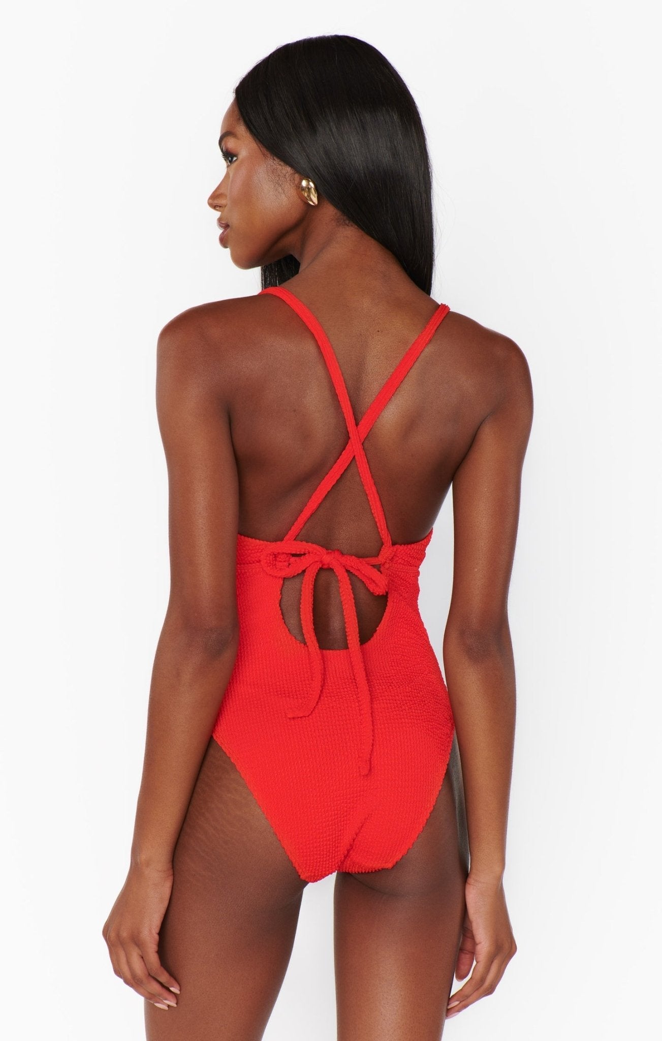Show Me Your MuMu - Cape May One Piece - Hot Tamale Red Scrunch - KJ Clothier