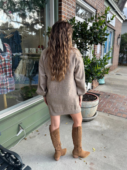 Show Me Your MuMu - Chester Sweater Dress - Oatmeal Knit - KJ Clothier