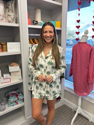 Show Me Your MuMu - Favorite PJ Set - Palm Tree Silky - KJ Clothier