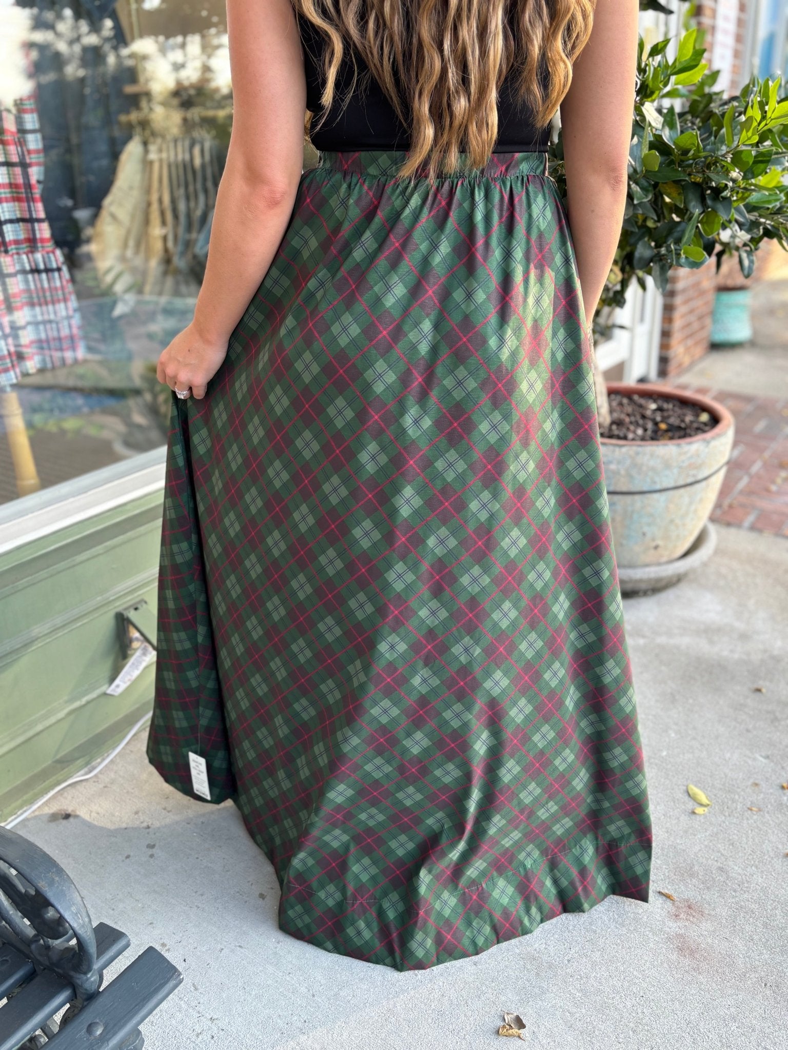 Show Me Your MuMu - Monroe Maxi Skirt - Mistletoe Plaid - KJ Clothier