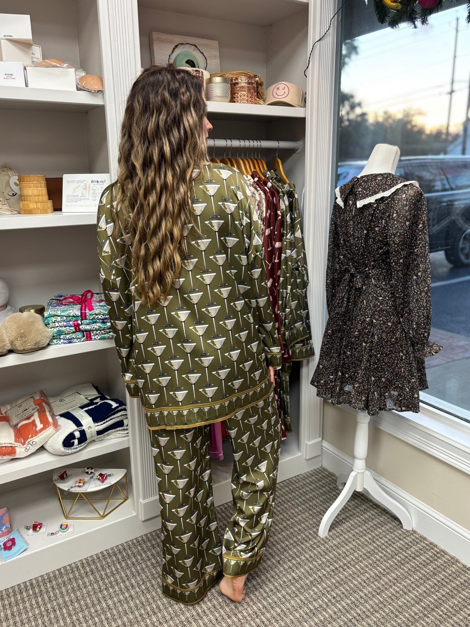 Show Me Your MuMu - Overslept PJ Set - Extra Dirty Martini Silky - KJ Clothier