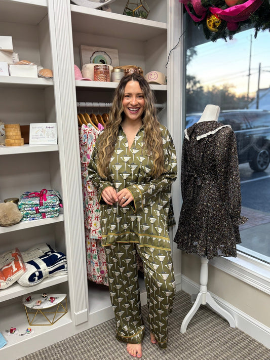 Show Me Your MuMu - Overslept PJ Set - Extra Dirty Martini Silky - KJ Clothier