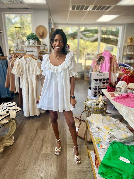 Show Me Your MuMu - Toulouse Dress - White Eyelet - KJ Clothier