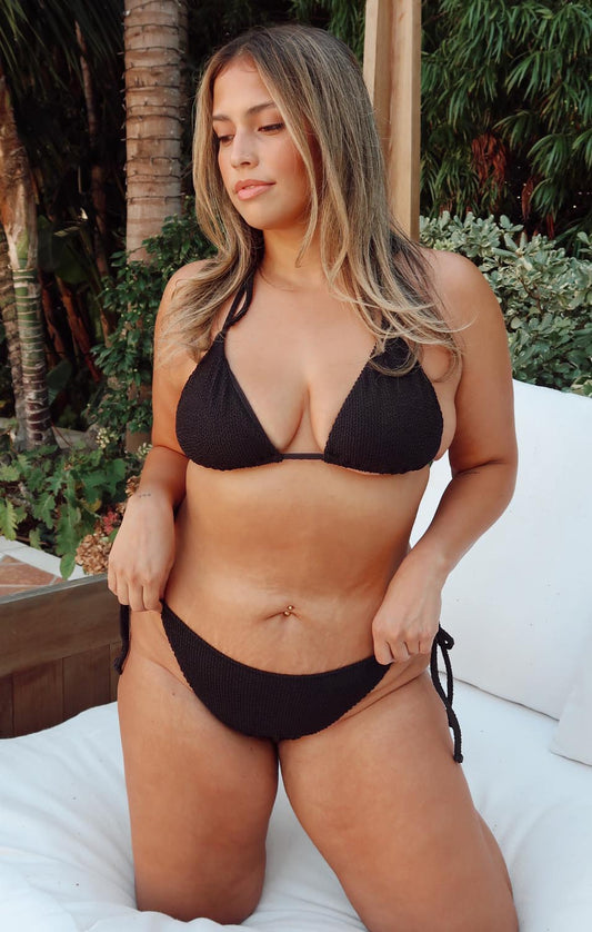 Show Me Your MuMu - Triangle Top - Black Scrunch - KJ Clothier