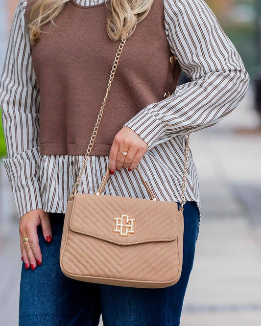Sinclair Quilted Crossbody - Latte - KJ Clothier