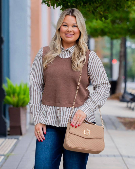 Sinclair Quilted Crossbody - Latte - KJ Clothier