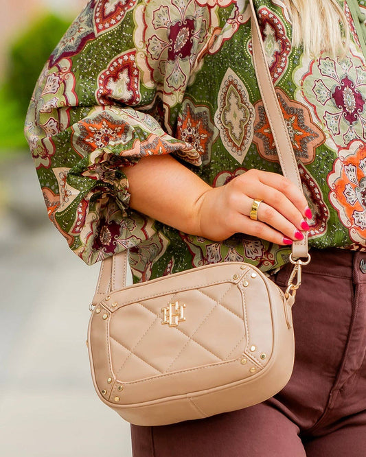 Sloane Studded Crossbody - Latte - KJ Clothier