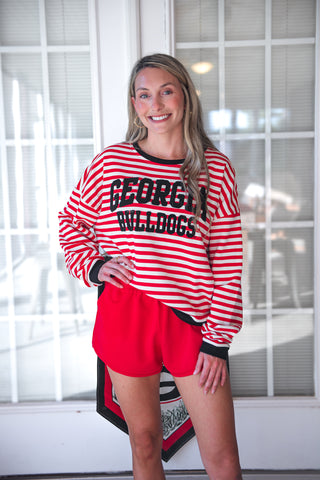 Stewart Simmons - Georgia Society Striped Pullover