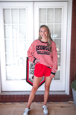 Stewart Simmons - Georgia Society Striped Pullover