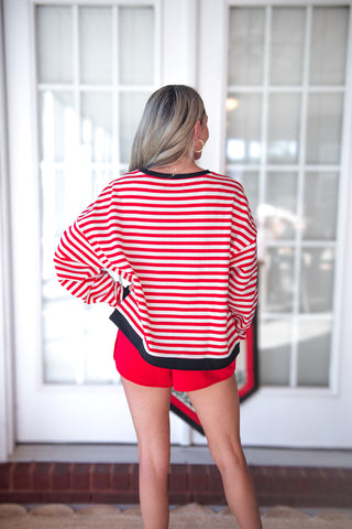 Stewart Simmons - Georgia Society Striped Pullover