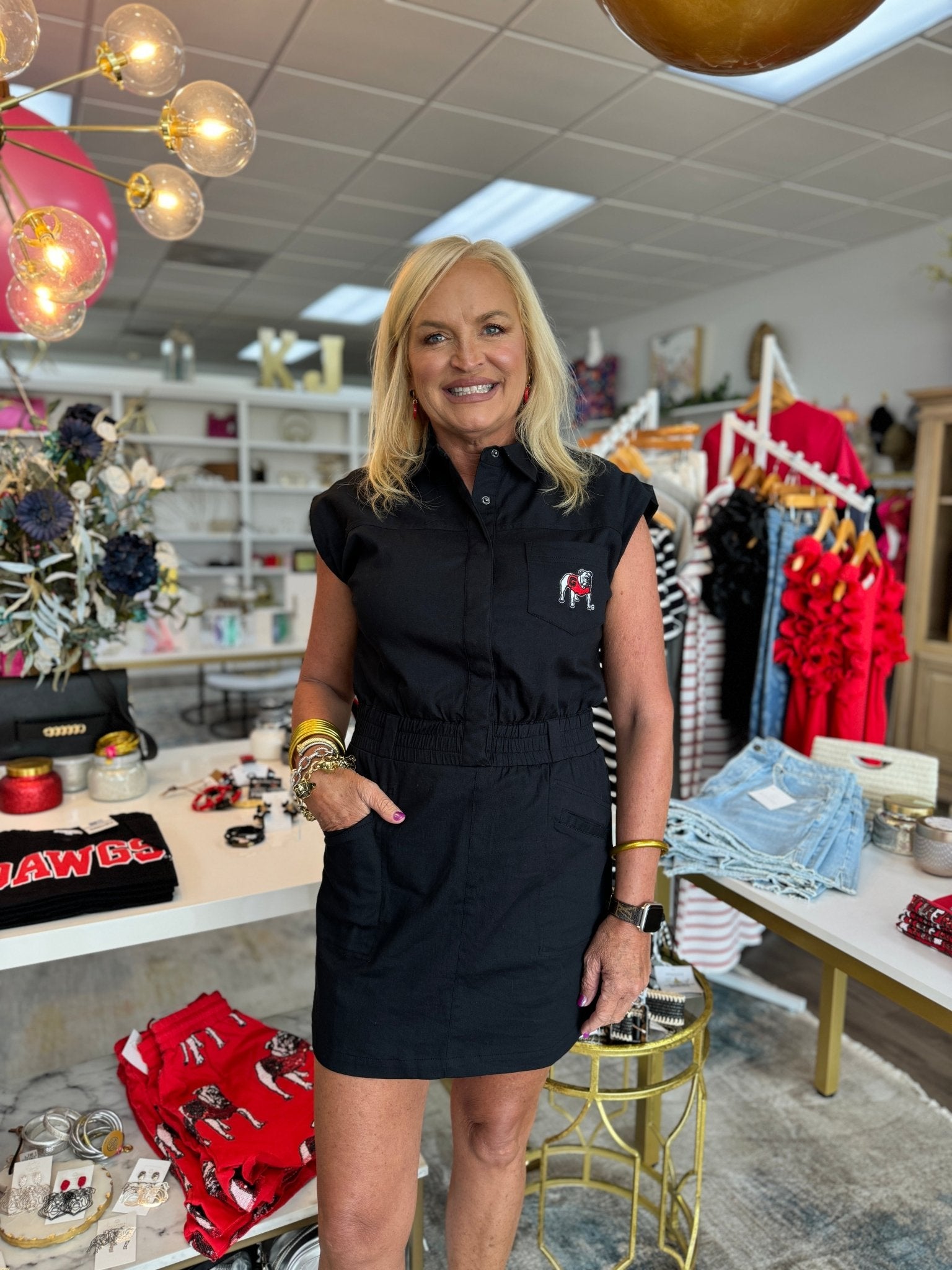 Stewart Simmons - DAWGS Varsity Dress - Black - KJ Clothier