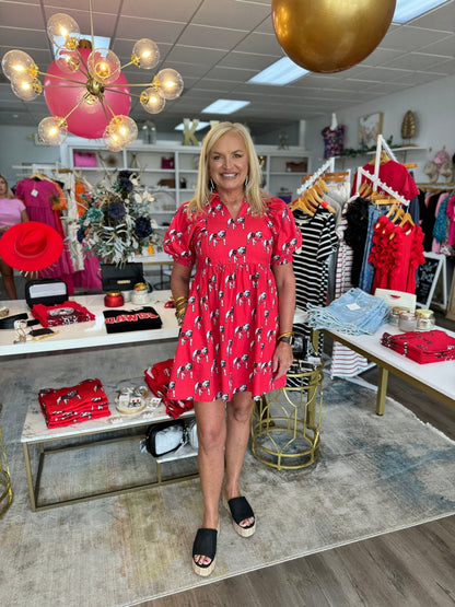 Stewart Simmons - The Standing Dawg Poplin Dress - KJ Clothier